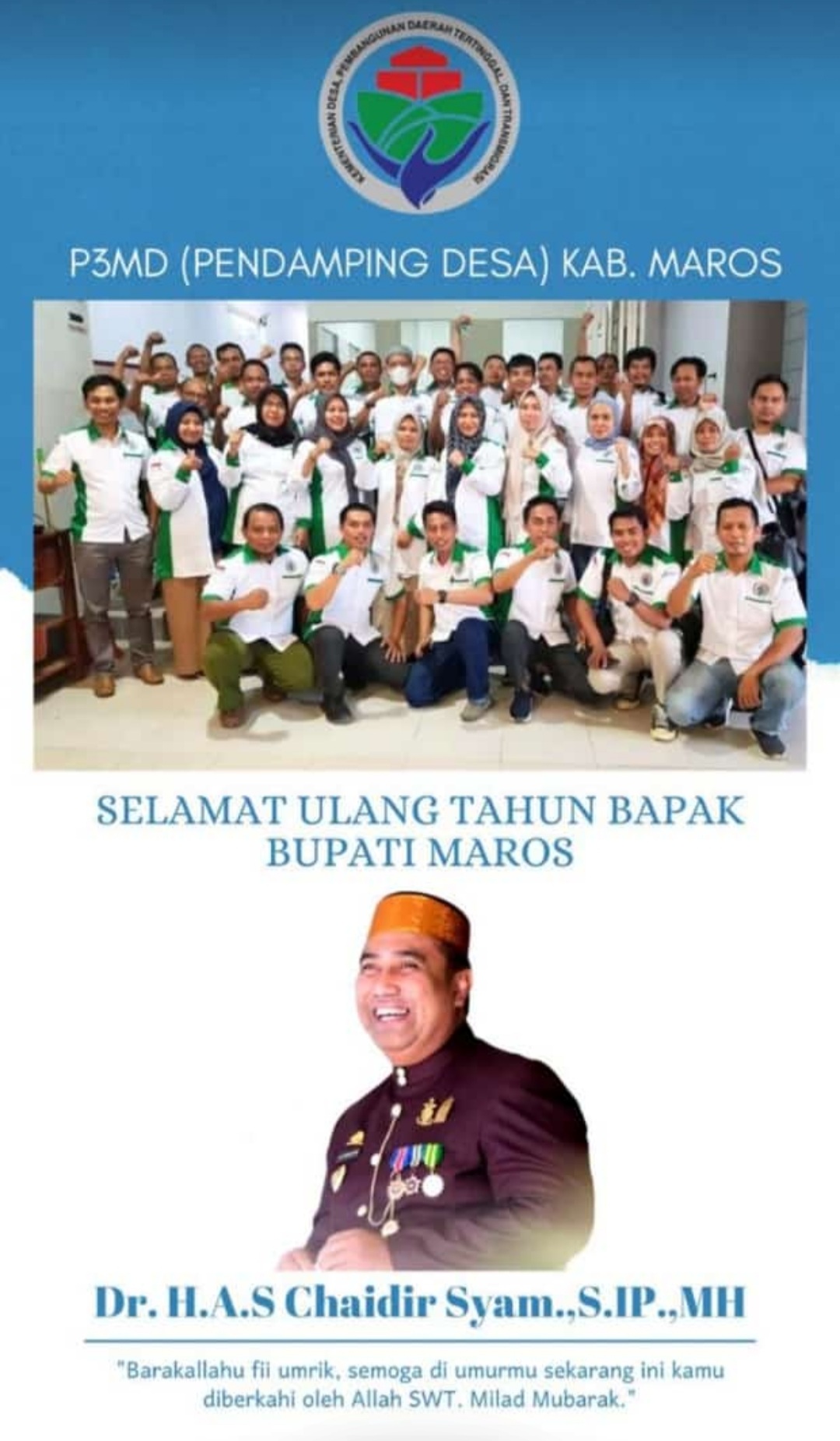 Ulang Tahun Ke-47, Bupati A S Chaidir Syam Banjir Ucapan Selamat dan Doa