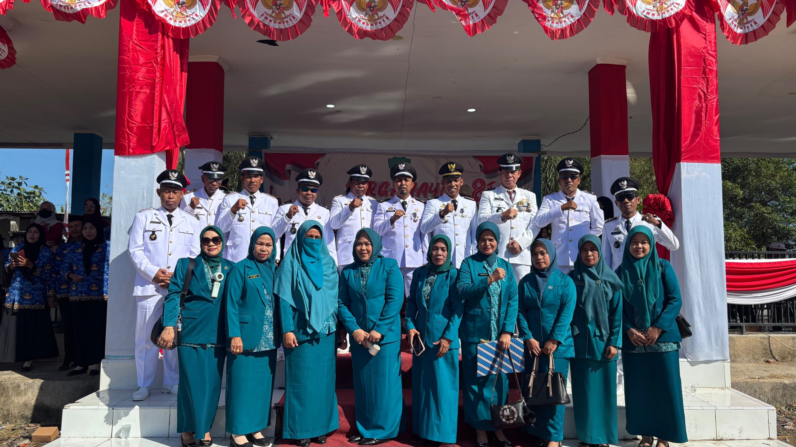Camat Bontoa Pimpin Upacara Detik-Detik Proklamasi HUT ke-81 RI